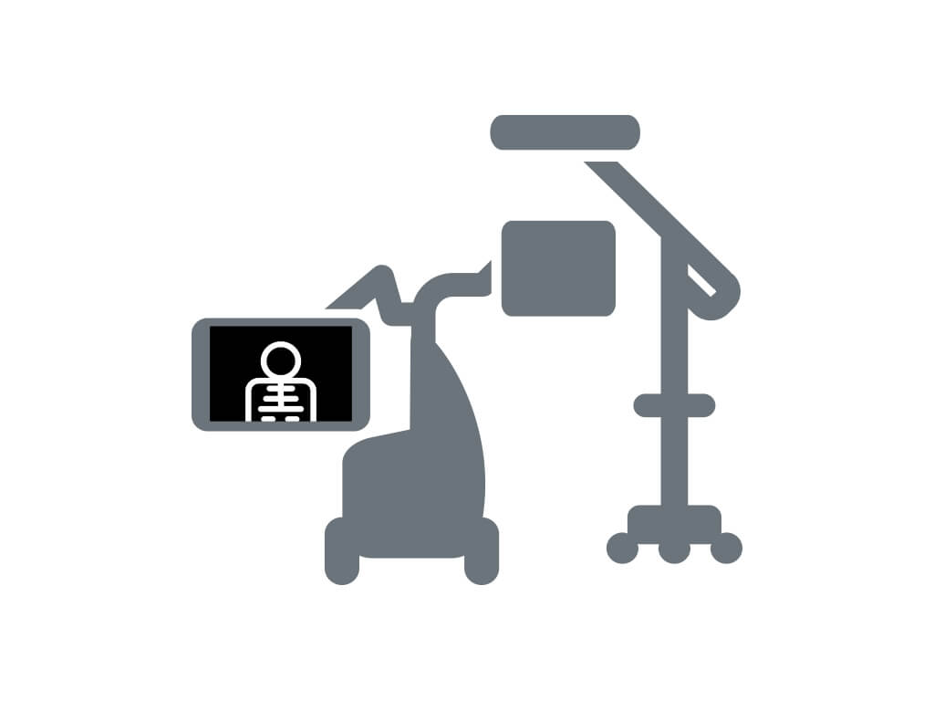  Icon depicting medical devices, symbolizing Node as a central hub for integrating patient data from navigation and other sources